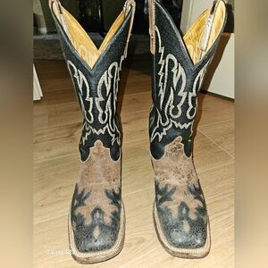 Mens Anderson Bean Boots Size 9.5D Square Toe Cowboy Boots